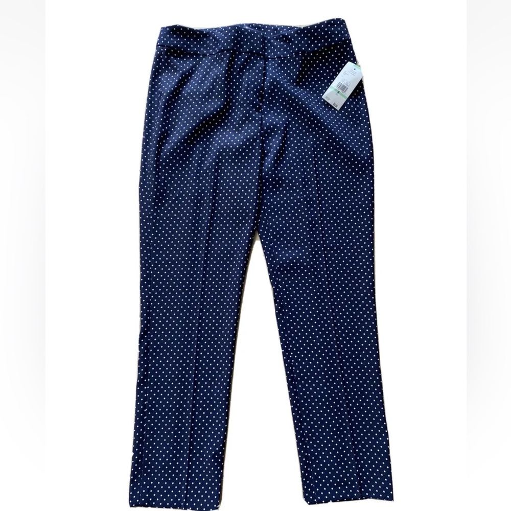 Evan Picone NWT Size 8 Navy Polka Dot Bar Harbor Dress Pants